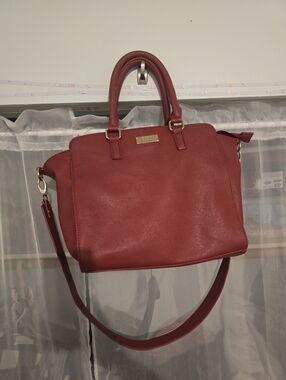 BCBG Paris Red with Top Handles and Removable Strap